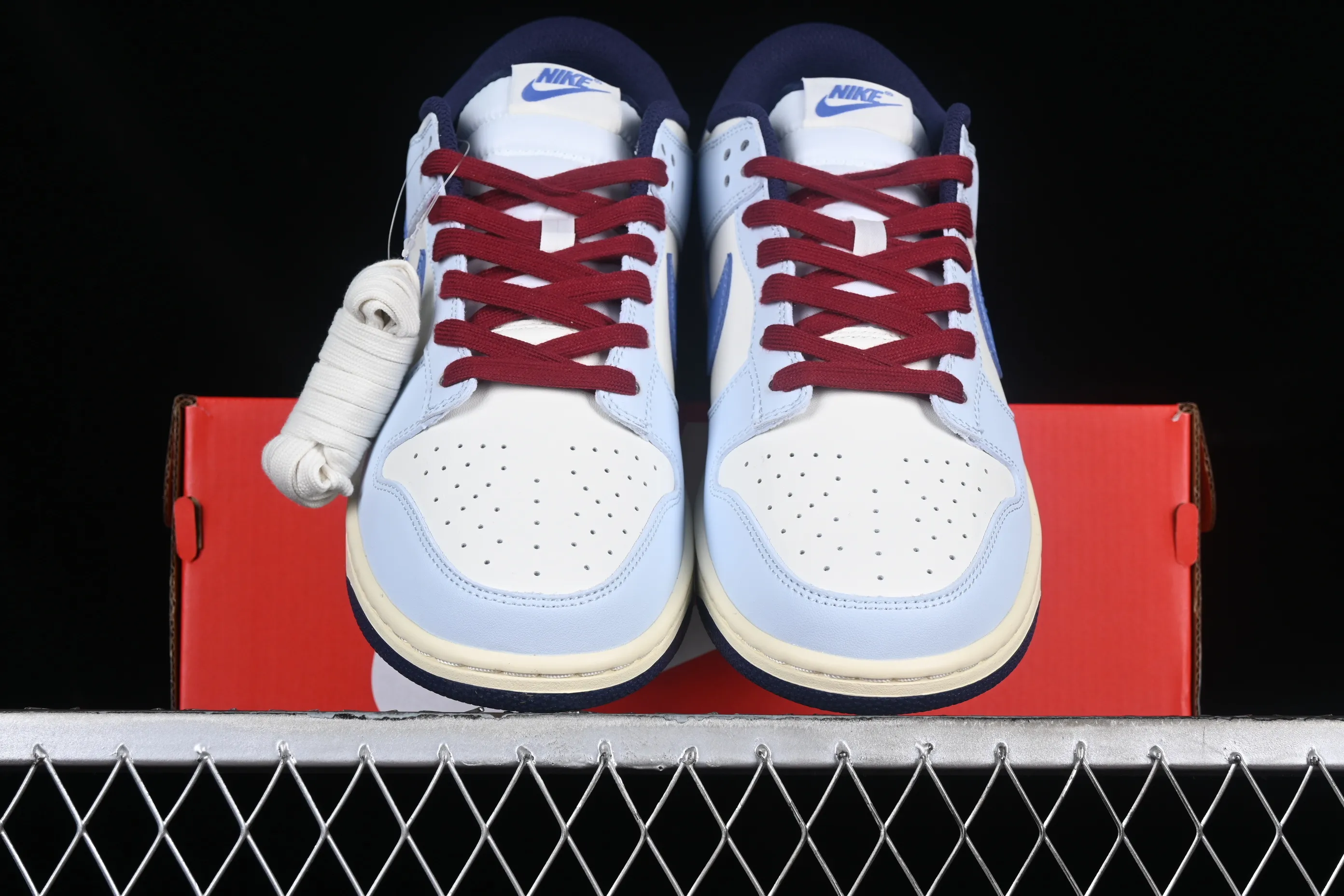 All categories Nk SB Dunk series Nk SB Dunk Low low-top sneakers K version Nk Dunk Low Retro "Sail and Polar Blue" Milan color SB low-top casual sneakers FV8113-141
